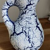 Fat lava blue pitcher Vallauris
