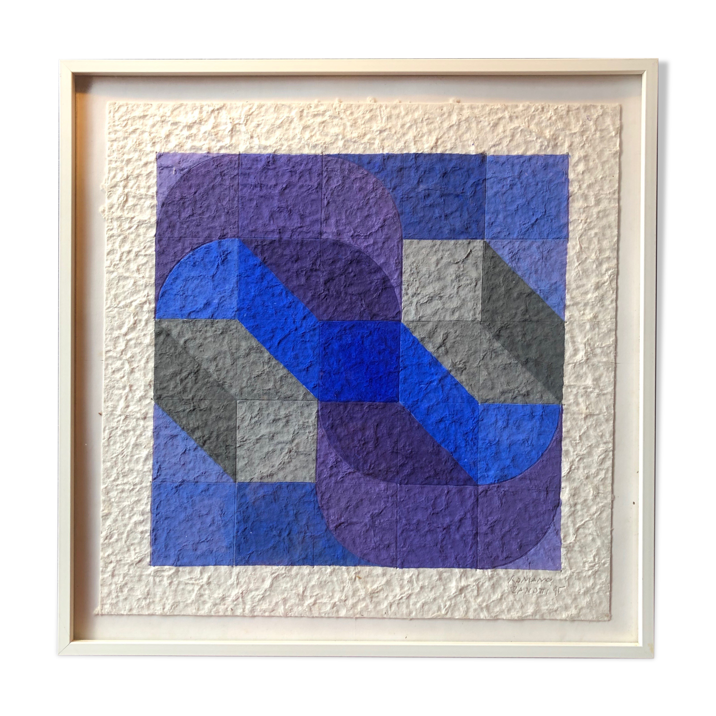 Romano Zanotti, gouache on framed paper