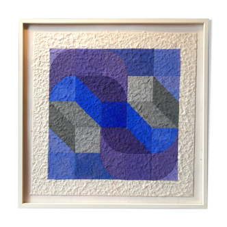 Romano Zanotti, gouache on framed paper