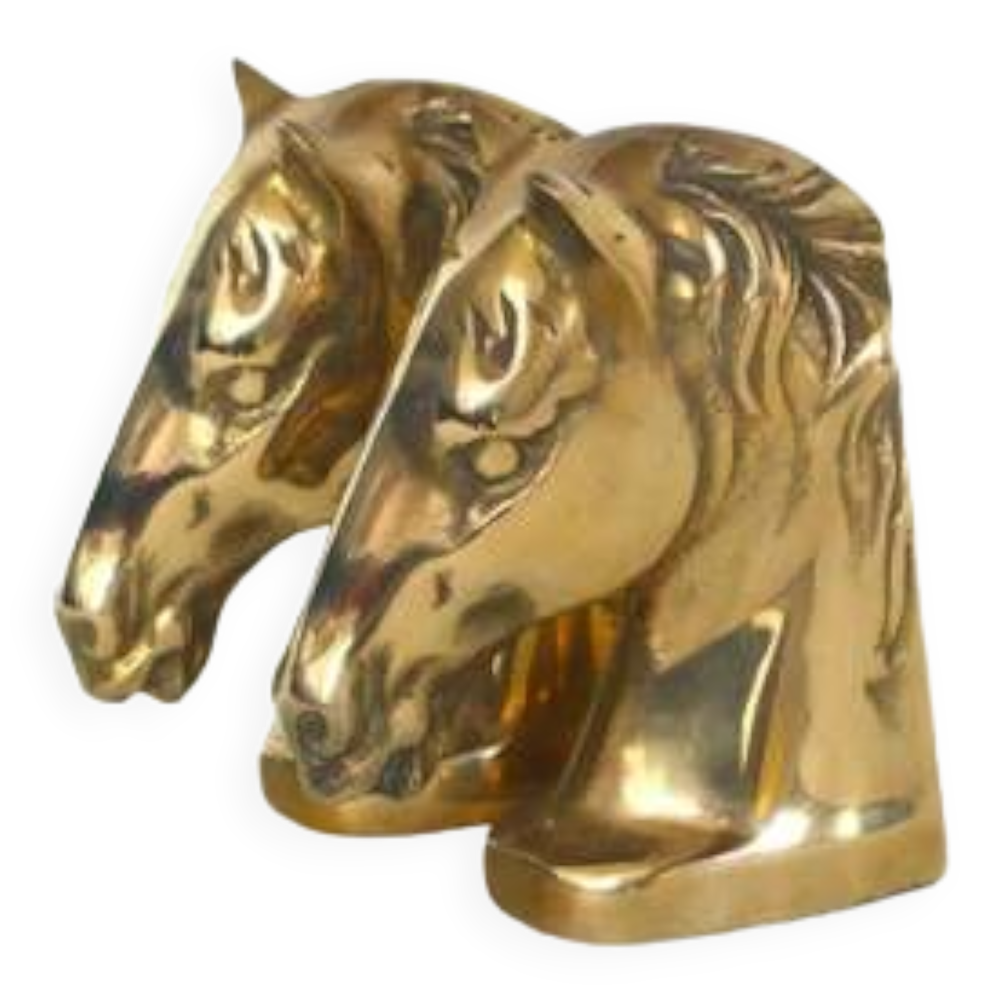 Brass horse bookends