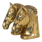 Brass horse bookends