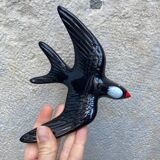Hirondelle céramique vintage L17cm