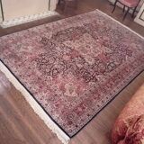 Handmade silk cashmere rug 282×186cm