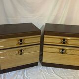 Pair of vintage 70s space age bedside tables