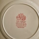 Flat plates in vintage English porcelain