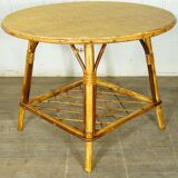Rattan coffee table & similoid Rio 1960