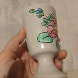 Mazagran en grès décor fleuri