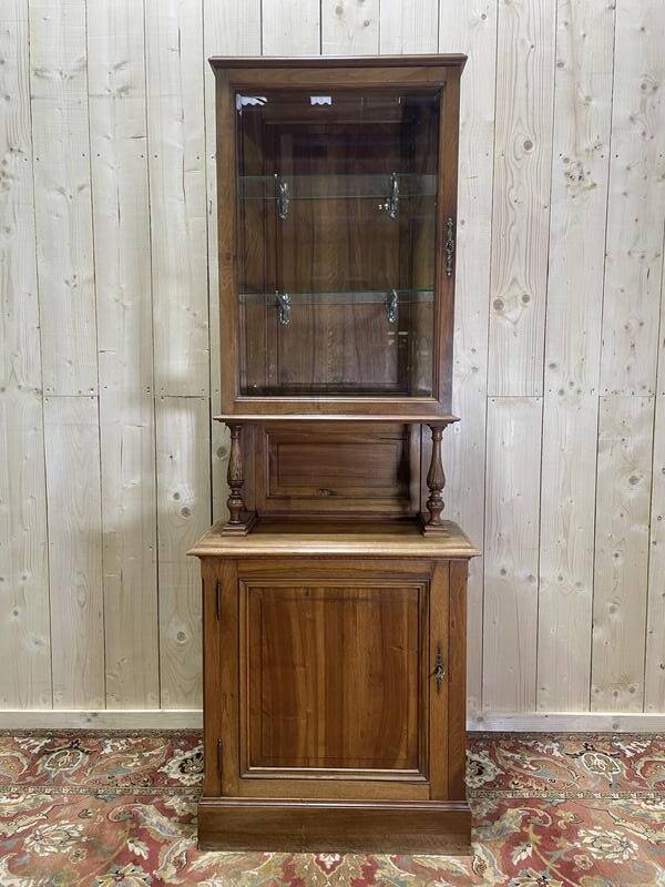 Buffet / Vitrine en noyer Napoléon III