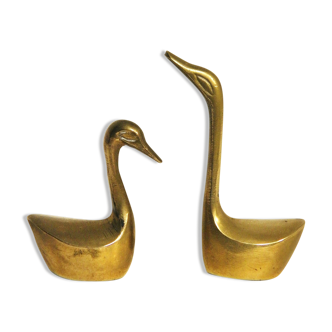 Couple of swans 70s brass