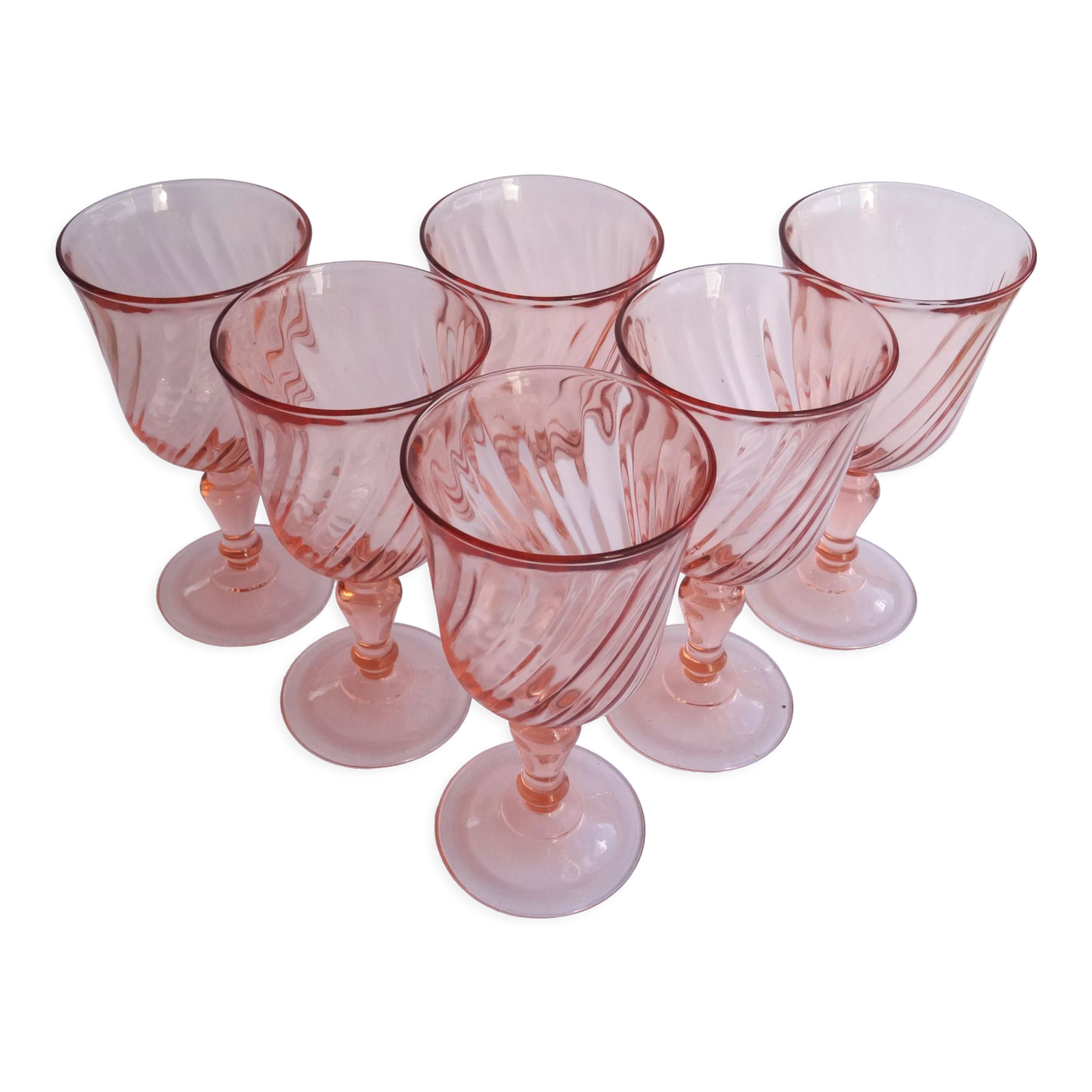 6 Luminarc Rosaline red wine glasses