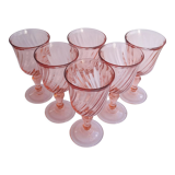 6 Luminarc Rosaline red wine glasses