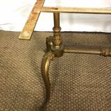 Classic brass-style coffee table and marble tray