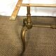 Table basse style classique en laiton et plateau marbre