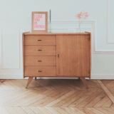 Small renovated vintage sideboard, Scandinavian style, 1950s-60s.
