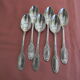 Set of 6 mocha spoons in silver metal christofle
