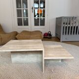 Coffee table in travertine