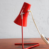 Vintage czechoslovakian red table lamp Drupol 21616, 1960s