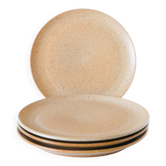 Set of 4 stoneware dessert plates, 1970