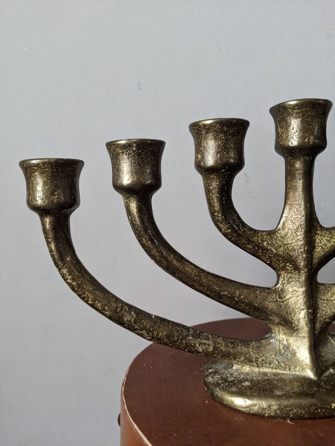 Bronze chandelier Scandinavian brutalist decoration