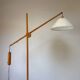 Vintage Domus teak wood floor lamp