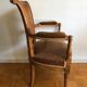 Fauteuil style directoire velours marron