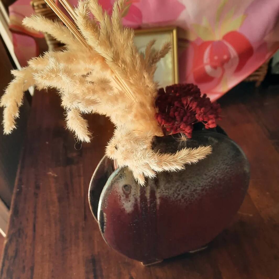 enamelled stoneware vase by Serge Cousseran