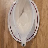 Antique sauce boat in porcelain by Boch Frères La Louvière