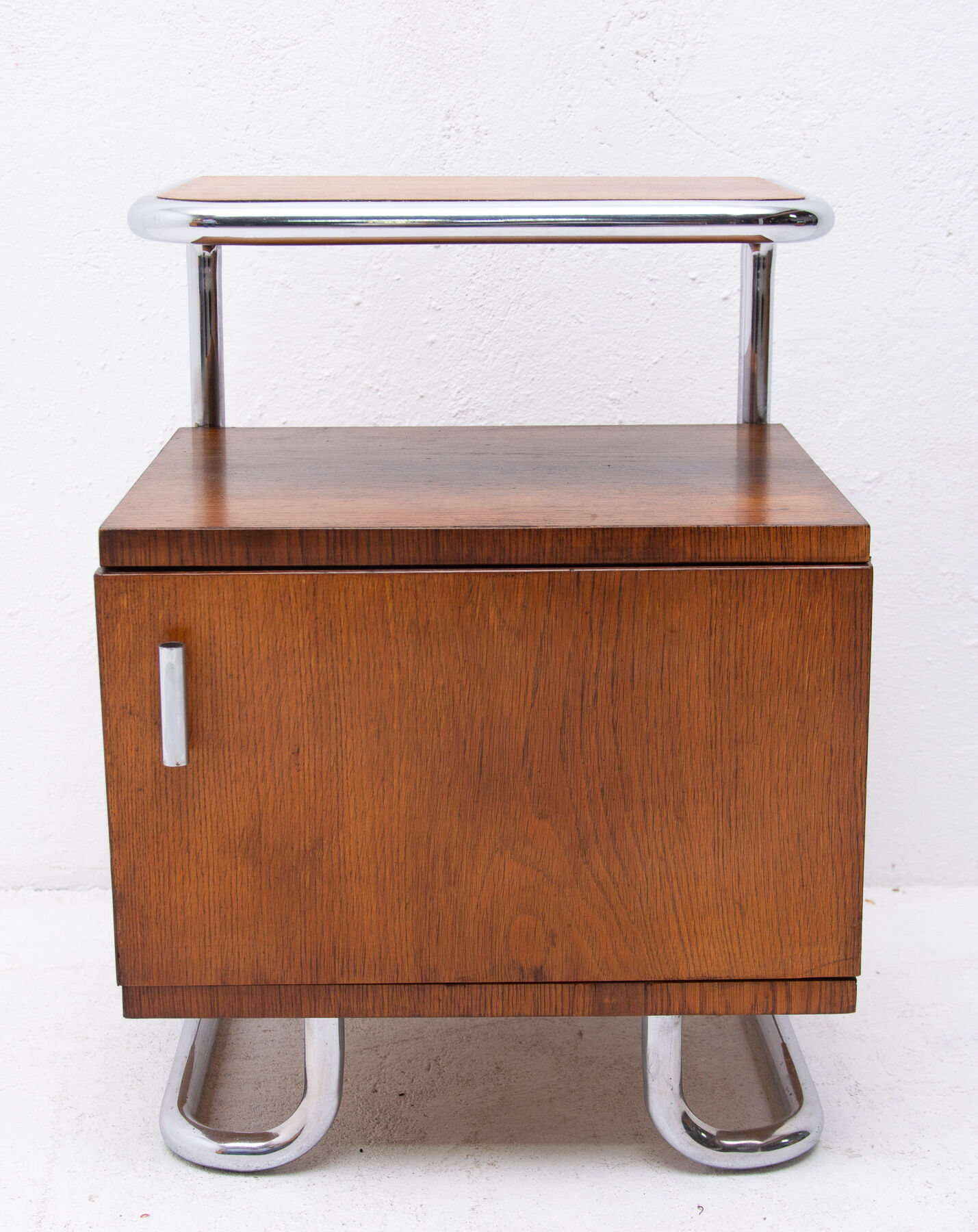Pair of functionalist chromed night stands by Kovona, 1950’s, Czechoslovakia