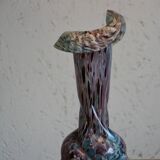 Pink and twisted blue vase