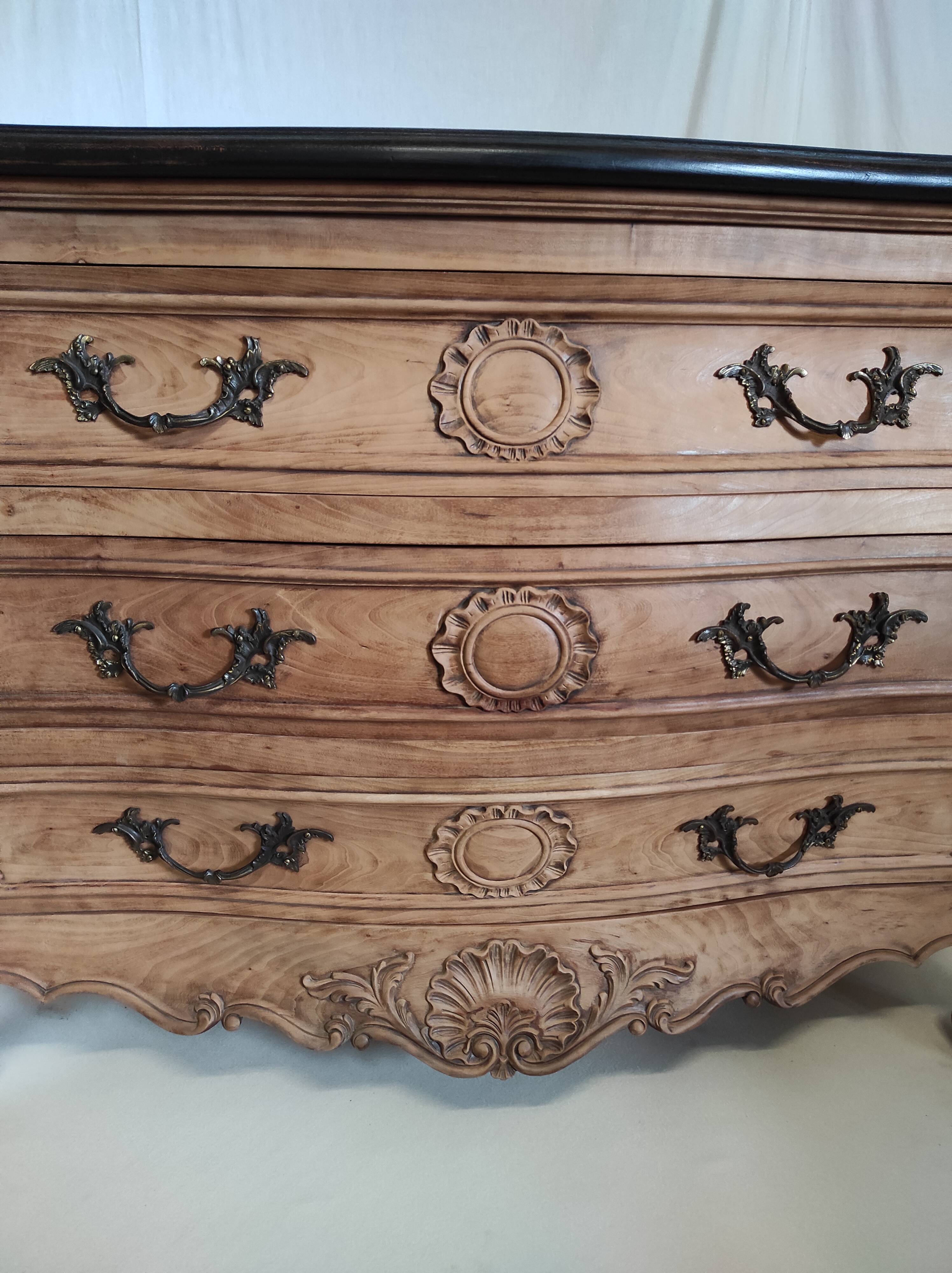Louis XV-style Bordeaux chest of drawers redesigned