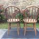 2 chaises vintage bistrot dit gondoles en chêne massif