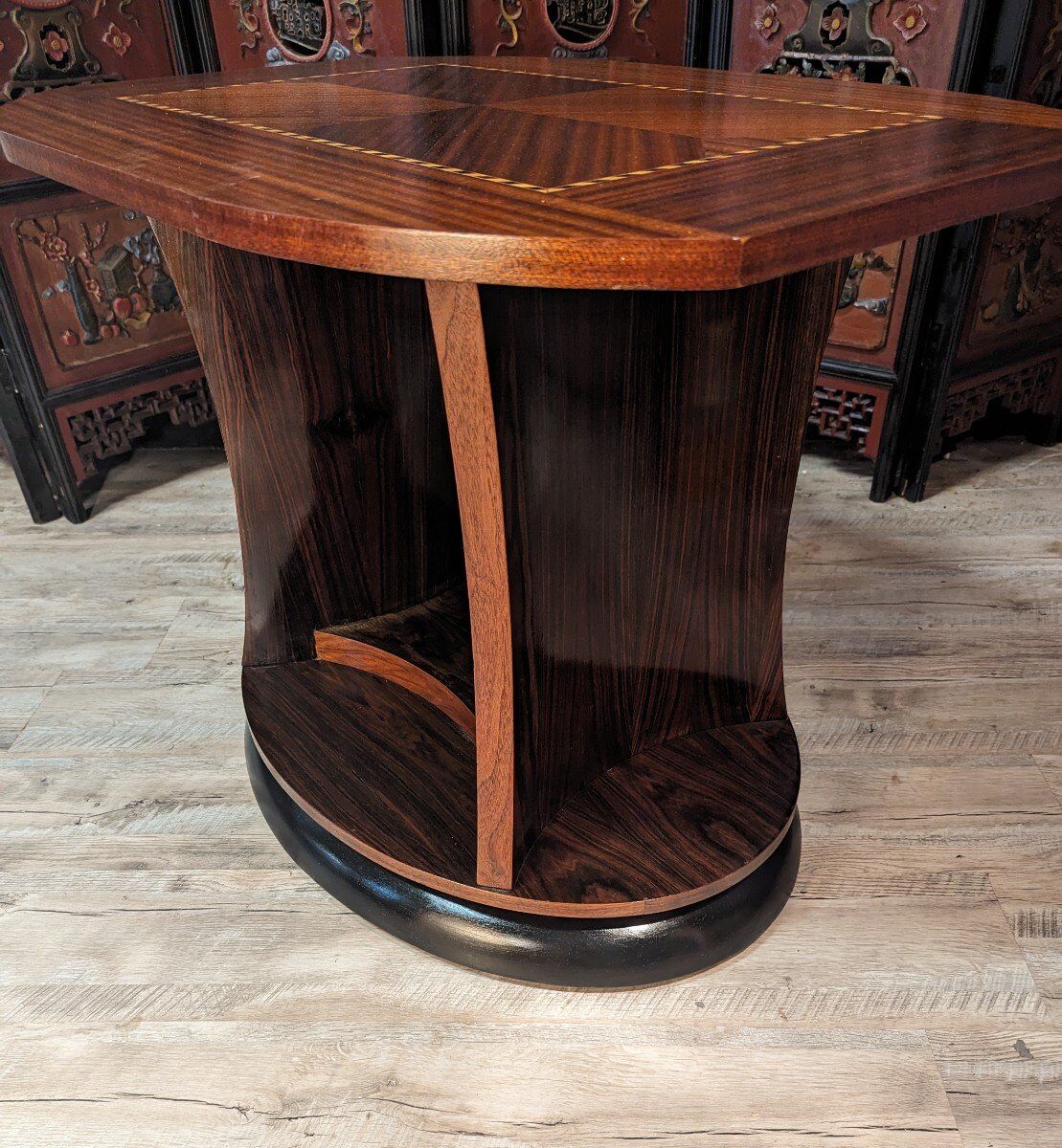 Art Deco mahogany side table