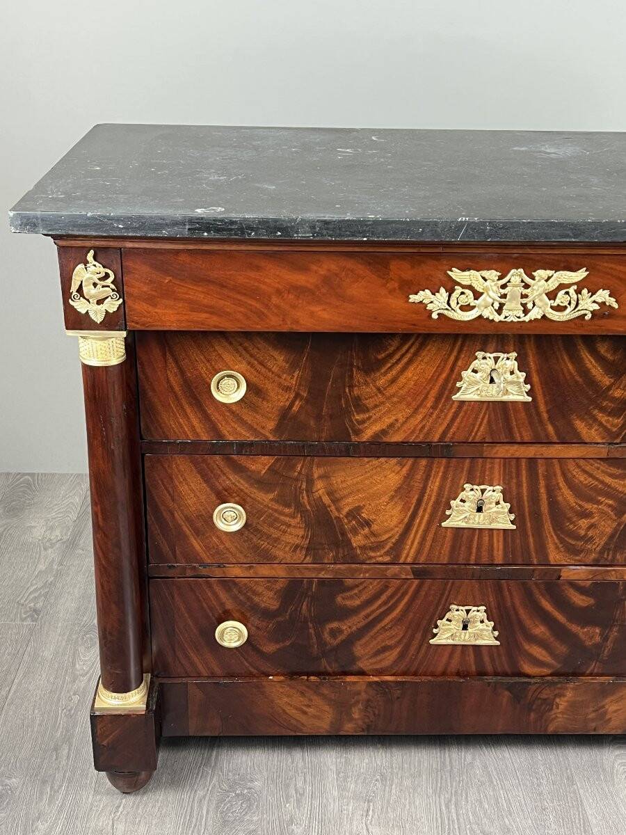 Commode Empire en acajou, XIXe siècle