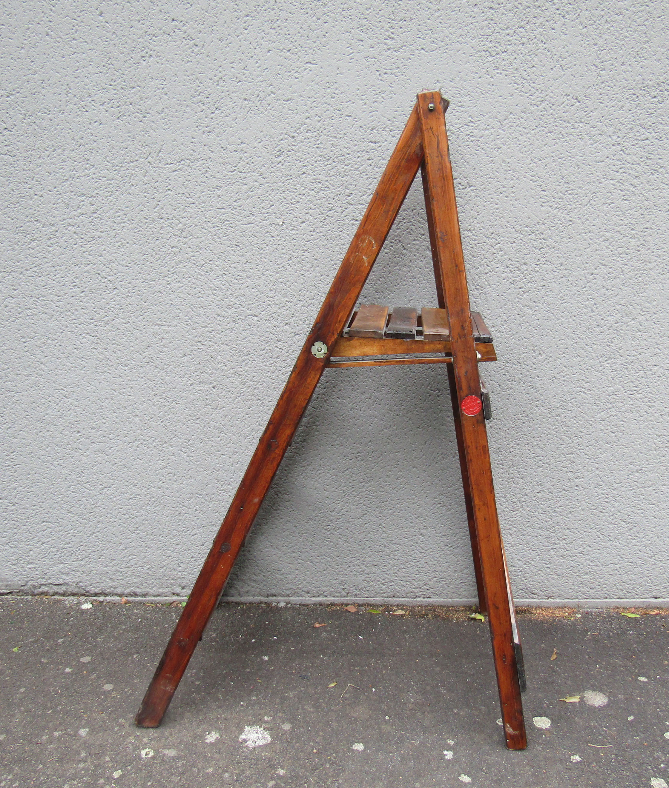 old stepladder scale vintage library