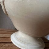 White iron earthenware soup tureen from Digoin and Sarreguemines late 19th century