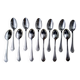 Set of 12 silver-plated coffee spoons Art Deco style