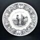 Sarreguemines U&C illustrated talking plate "Napoleon" 19th century.