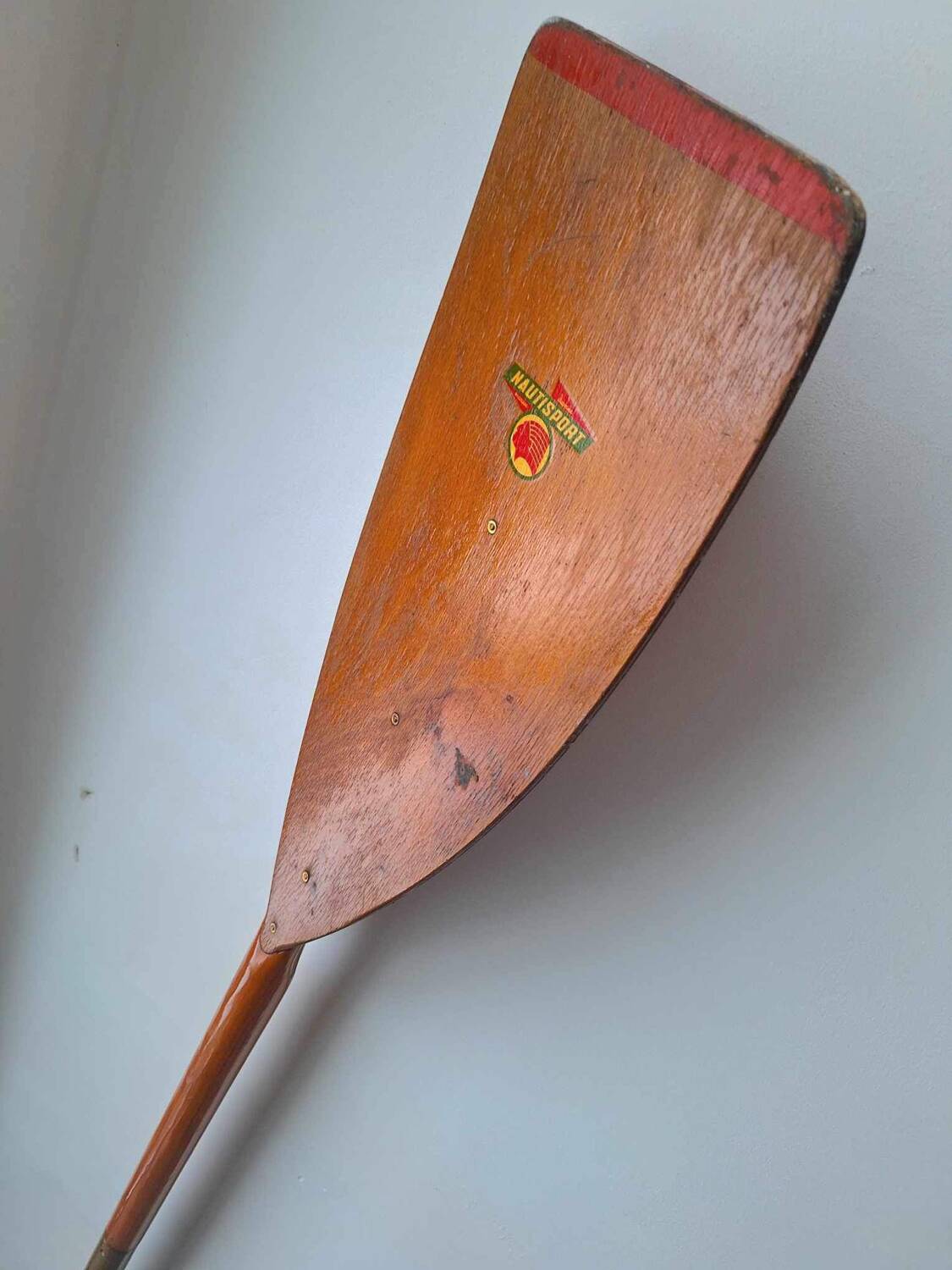 Large paddle, vintage wooden oar