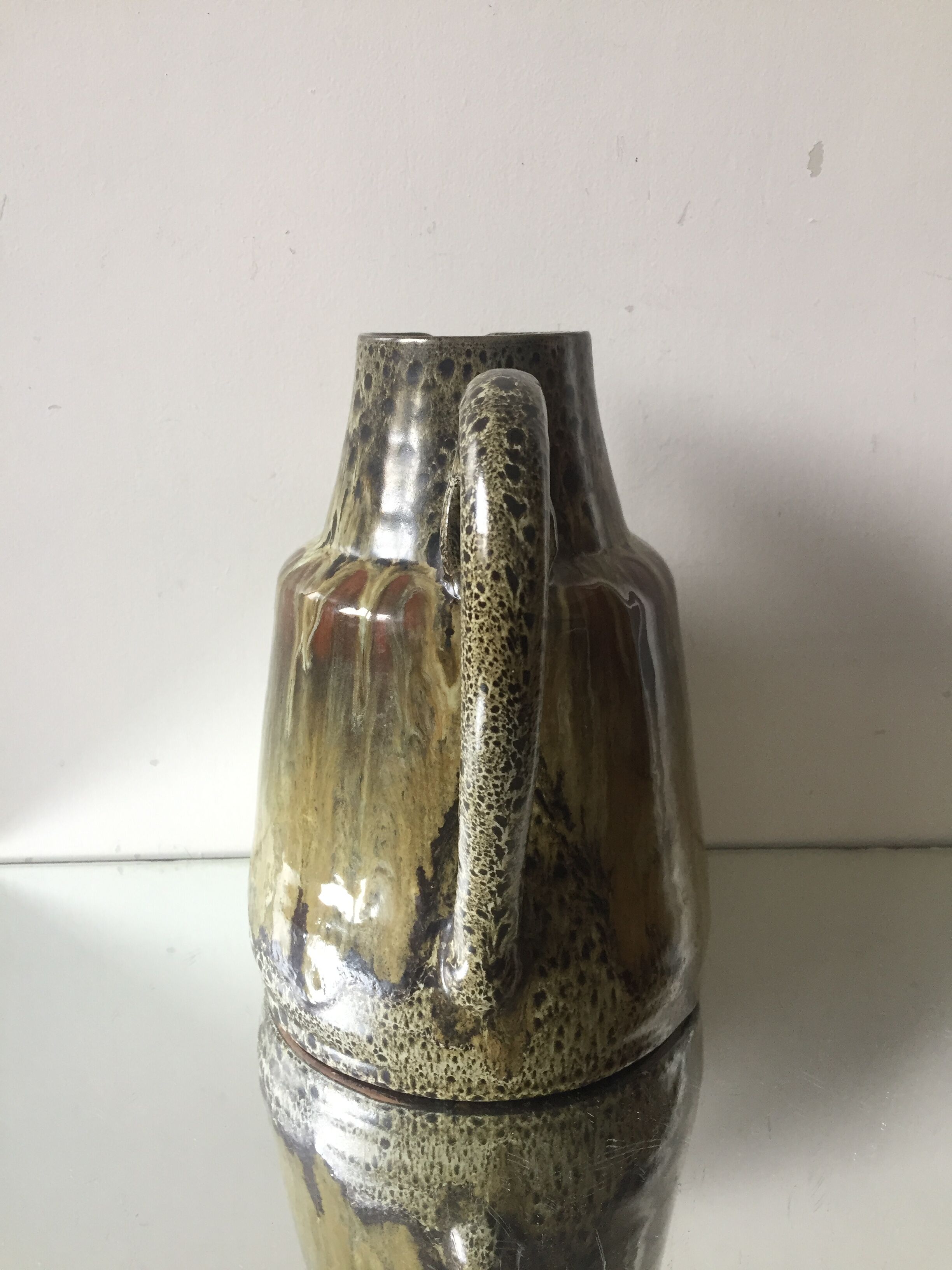 Stoneware Vase Pitcher Vintage Signed Danish