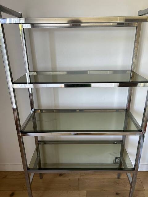Chrome metal shelf