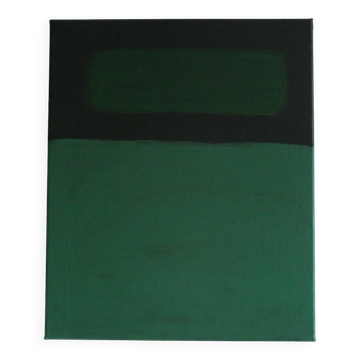 Toile minimaliste verte "inside garden" signée Bodasca
