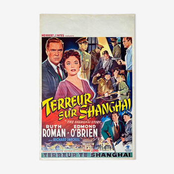 Affiche cinéma originale "Terreur à Shanghai" 1954