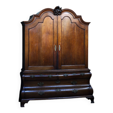 Dutch bombé cabinet, 18th century