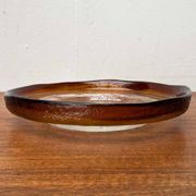 Modern mid-century glass bowl by Pertti Santalahti for Humppila, Finland, 1960s.