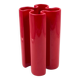 Franco Bettonica, Space age rare red ceramic vase, Gabbianelli Italy ca. 19