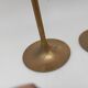 Series of 4 Scandinavian brass candle holders