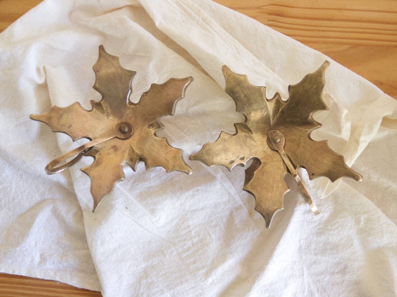 Pair of brass candlesticks