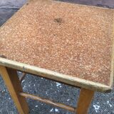 Vintage rustic wood stool