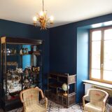 Lustre trois lumières au décor d'épis de blé et feuillage