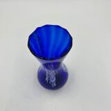 Blue and white glass vase